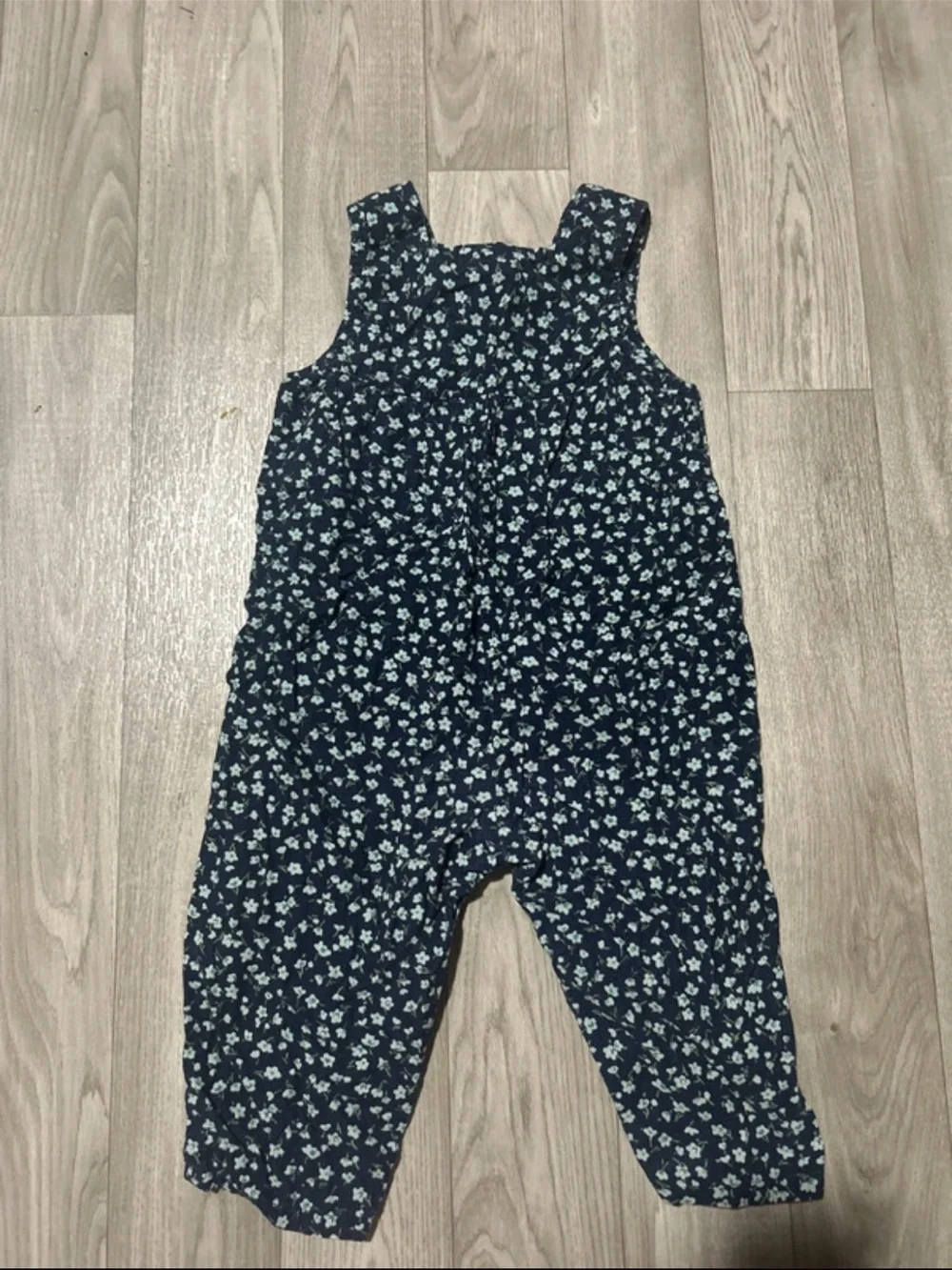 Navy Floral Kids One-Piece Romper